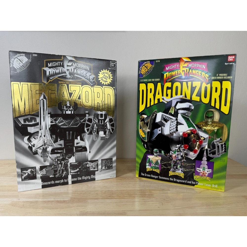Mighty Morphin Power Rangers Megazord Special Edition & Dragonzord 1993 Bandai